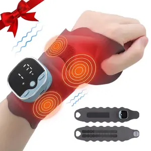 Cordless Hand Wrist Massager Upgraded, Heated Hand Massager with TENS Technology, 9 Intensity Levels & 5 Modes, Portable Electric Wrist Support Gift for Men WomenWrap Heating for Joint and Tendon Sheath for Hands & Wrist