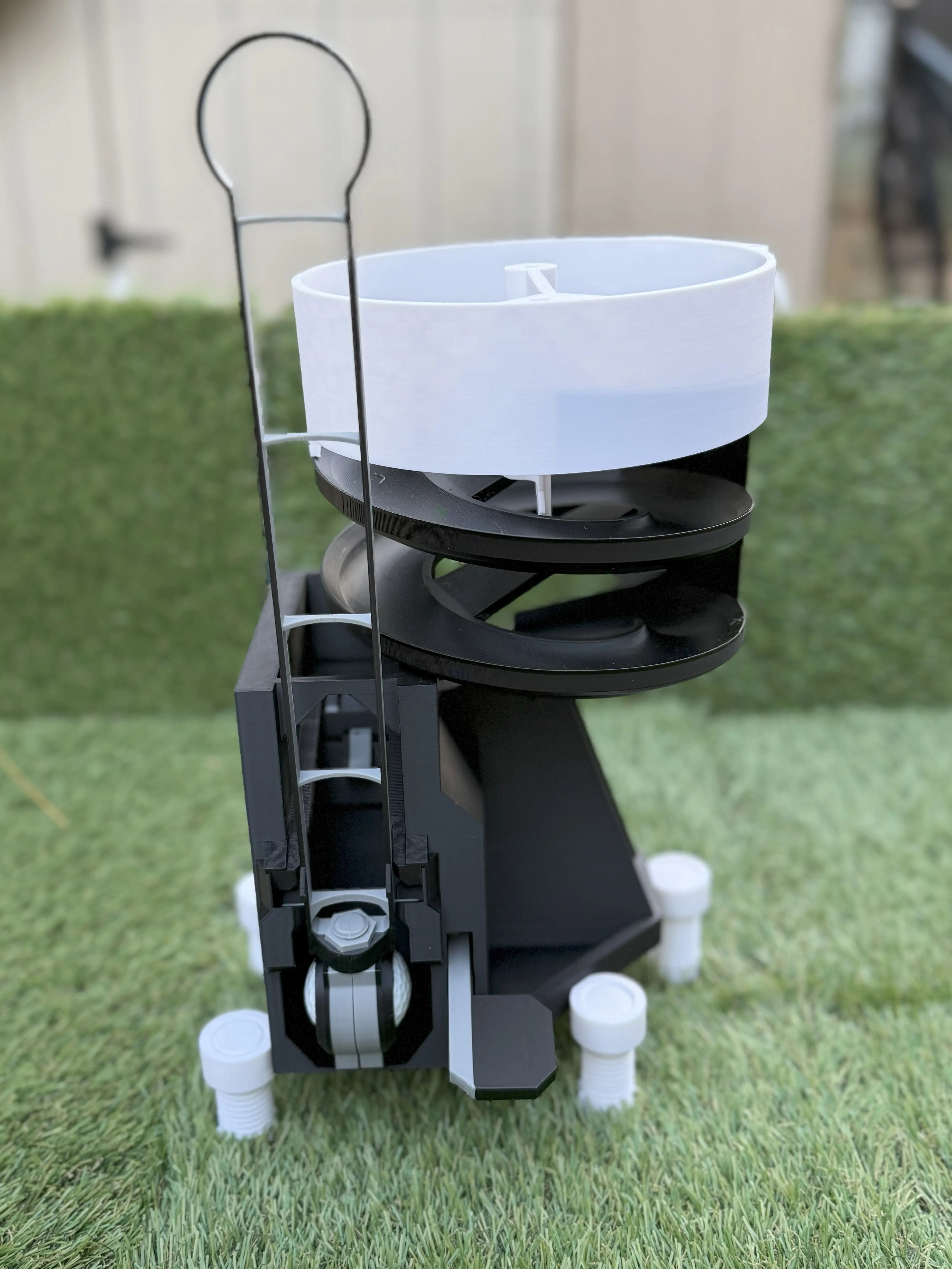3DCreationsByGT Auto Golf Ball Re-Loader - Golf Gear, Supplemental Accessories for Driving Range - 3D Printed, Sleek Design, Back-Friendly, Easy Use, USA Made - Perfect Gift for Adults