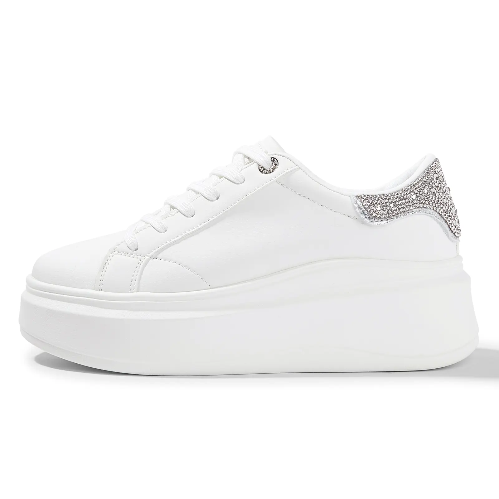 LUCKY STEP Women's PU Leather Platform Sneakers, Classic Low Top Round Toe Fashion Trainers for Casual Walking Shoe, Walking Shoes, Pu Leather Sneakers, Round Toe Sneaker tiktokshopbacktoschool