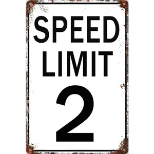 Speed Limit 2/70/69 Sign Funny Metal Tin Signs Vintage Speed Limit Signs 8x12 Inch