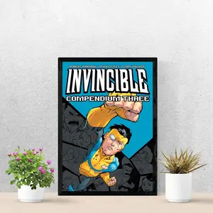 Invincible Compendium Three Poster, Mark Grayson Hero Wall Art, Superhero Comic Room Decor, Gift For Fans