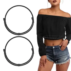 JASGOOD 2Pack Tuck Band Tool for Women Elastic Stretch Belts Tucking Shirts Sweater Cropping Belt Adjustable Crop Band for Top