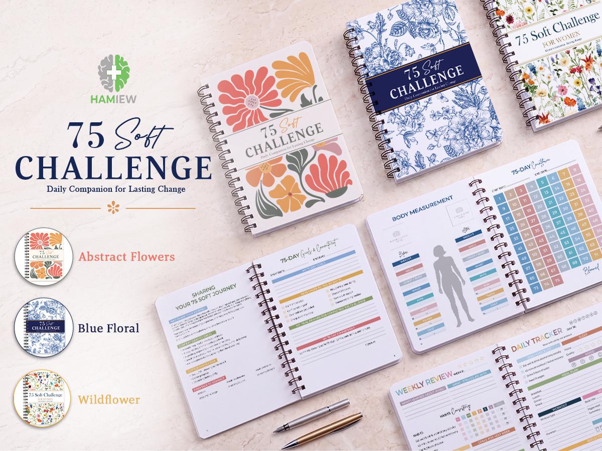 75 Soft Challenge Journal For Women, A5 Spiral 75-Day Habit Tracker Planner, Full-Color Daily Logs, Weekly Reviews, Meal, Water, Workout, Reading Tracker 75 Soft Challenge Journal For Women, A5 Spiral 75-Day Habit Tracker Planner, Full-Color Daily Logs, Weekly Reviews, Meal, Water, Workout, Reading Tracker