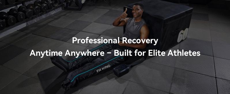 FIT KING Upgraded Cordless Leg Massager Recovery Boots, Professional Air Compression Recovery System, Reduces Muscle Pain and Improves Circulation, Warm-up and Fast Recovery for Athletes, Zone Massage Optional
