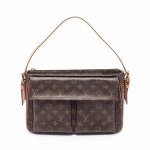 Pre-owned Louis Vuitton As Shown Tote Bags Pre loved Vivacite GM monogram Shoulder bag PVC leather Brown 2101219037936