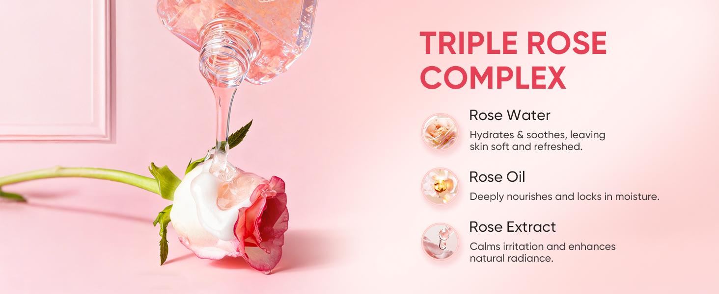 【SW-1】Easyes Rose Essence Native Body Wash - Red rose fragrance 3X repair Deep Moisture Soft Skin for Dry & Sensitive Skin Instant relief of dryness and itching vegan no animal testing The best choice for gifts TikTokShopBlackFriday