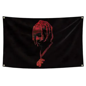 J Cause Y’all  Rapper Flag Tapestry (3x5ft,Durable, Polyester) Brass Grommets For College Dorm Man Cave