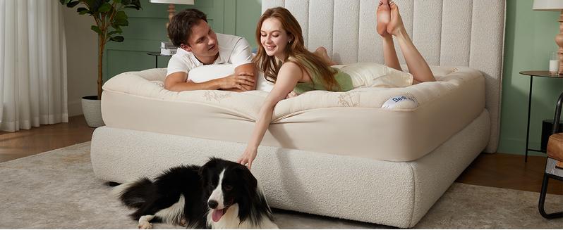 【BEDLORE】Bamboo Mattress Topper, Thick Pillow Top Mattress Pad with Stretchable Deep Pockets (Fits 6–18 Inch Mattresses), Soft & Breathable, Ideal for Bedroom & Home Use