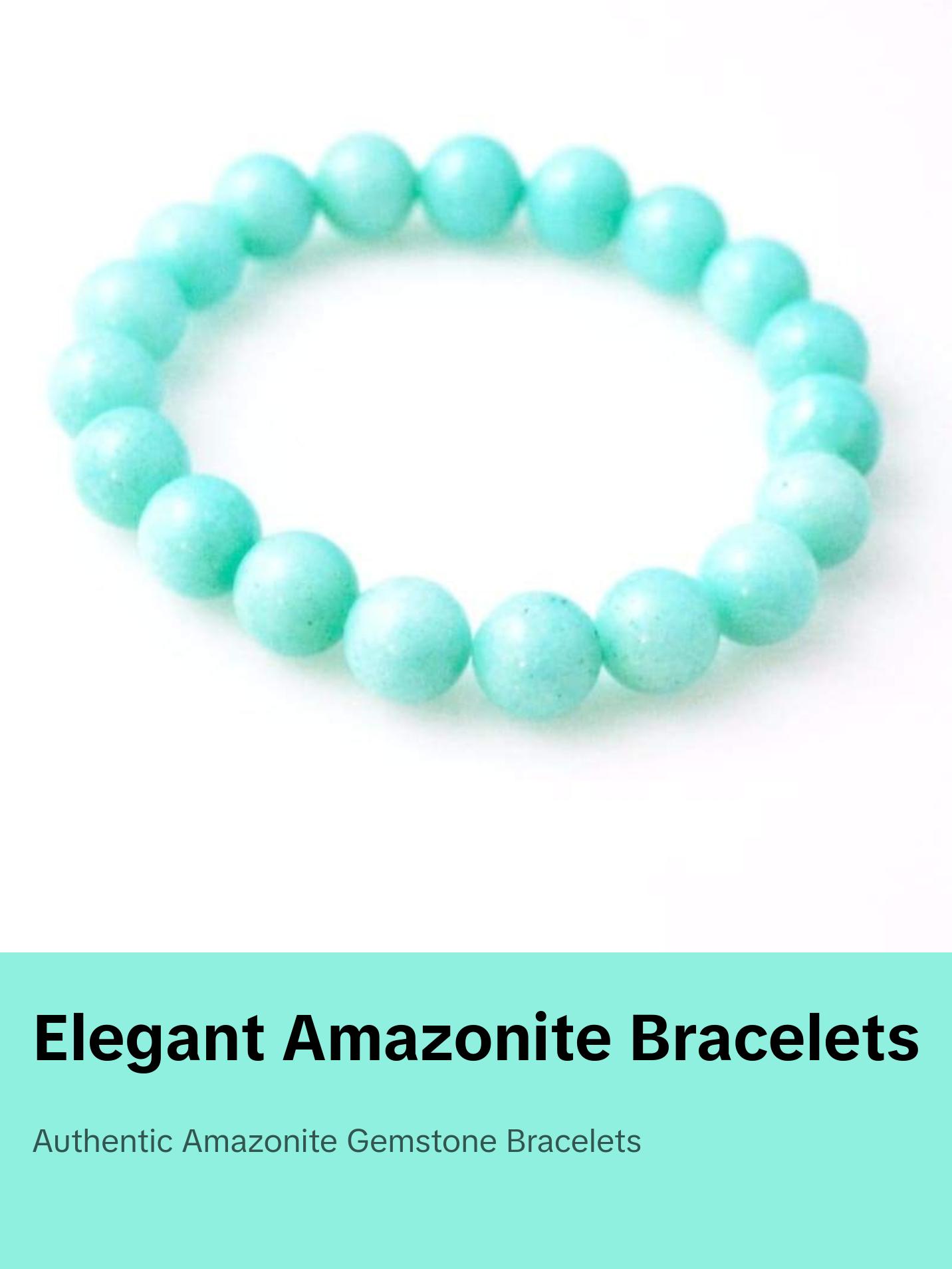 Amazonite Gemstone Stretch Bracelets