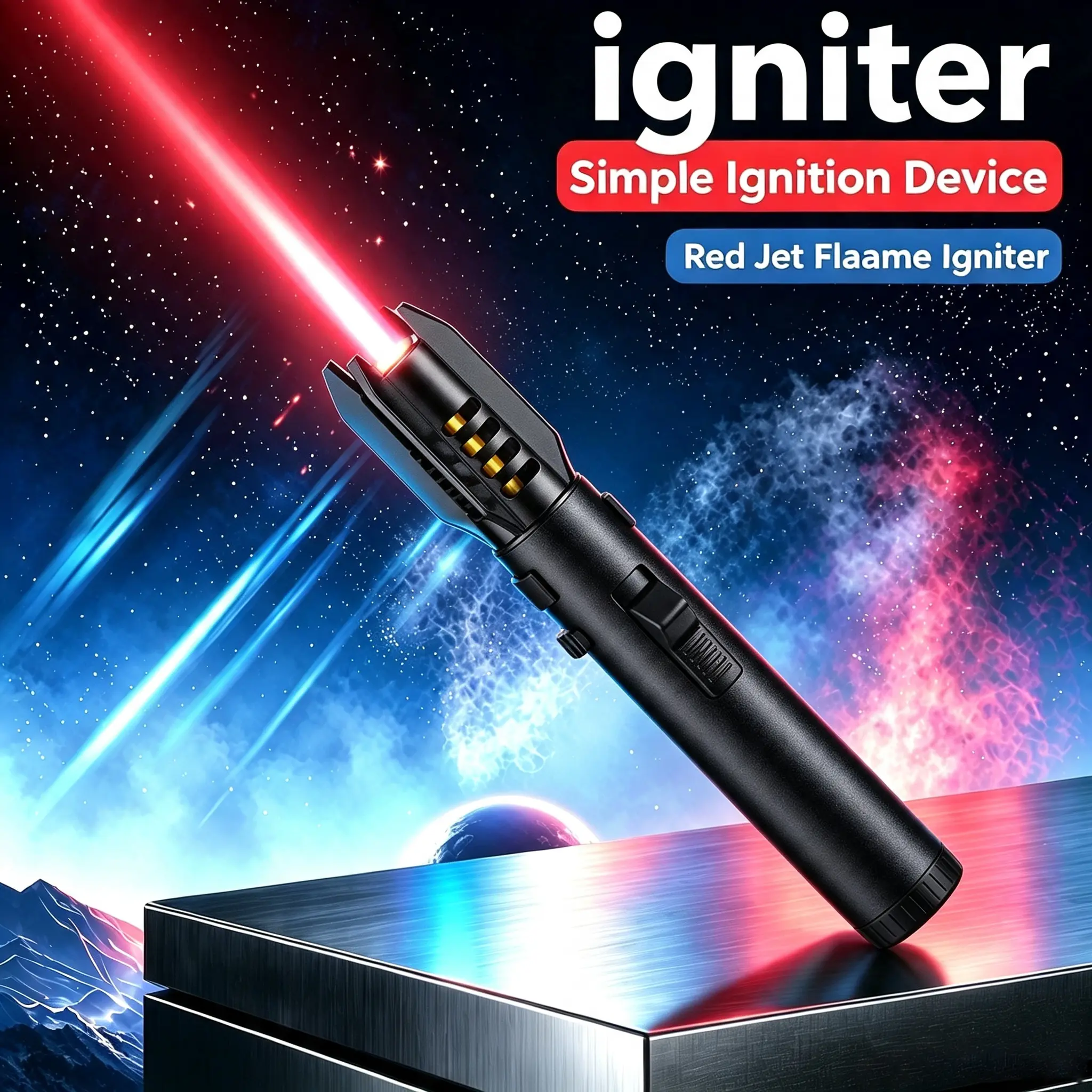 (Without butane) Outdoor windproof portable lighter - torch lighter, portable high-temperature lighter, lighter accessories, reusable camping ignition device, suitable for barbecuing, kitchen