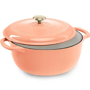 Best Choice Products Enamel Cast-Iron Dutch Oven, 6 Qt & 7.5 Qt – Heavy-Duty Cookware w/ Lid & Dual Handles, Multiple Colors