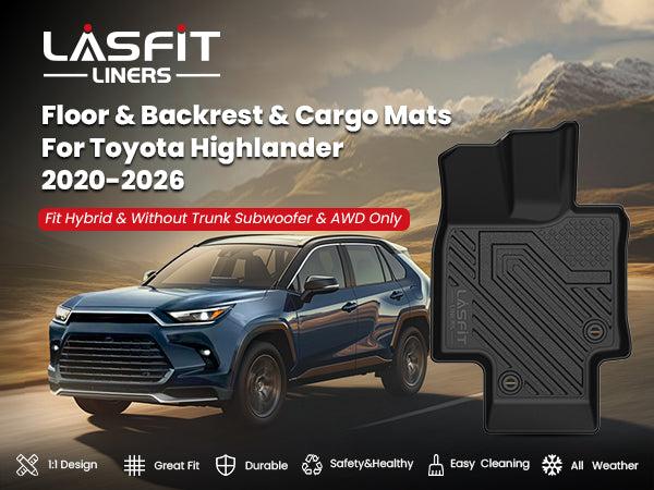 Lasfit fit for 2020-2026 Toyota Highlander Hybrid Floor Mats & Seatback & Cargo Mat, Fit AWD Only