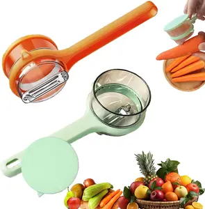 Double-Sided Stainless Steel Peeler with Catcher Box – Smooth Fruit & Vegetable Peeling, Easy Cleanup