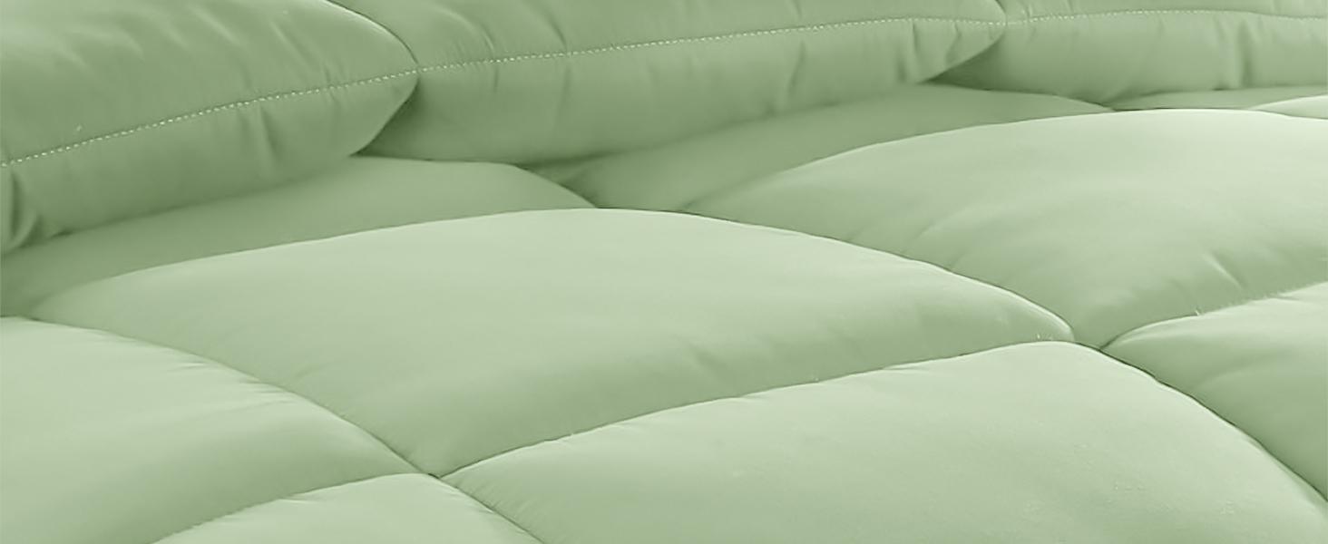 Lux Decor All Season Quilted 1 Pc Comforter- Box Stitching Duvet Insert - Autumn Lightweight Comforter - Soft, Breathable, Durable Cozy Microfiber Down Alternative - Easy-Care Polyester Filling Comforter Set