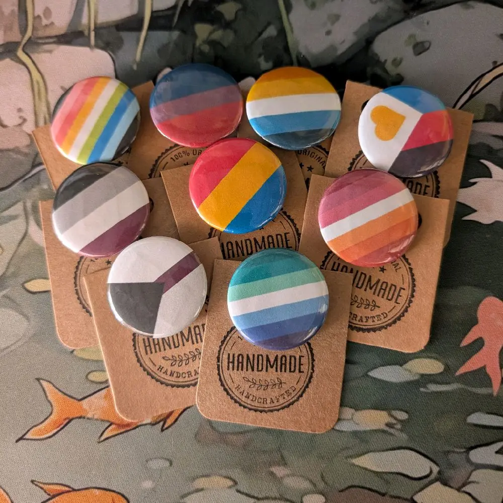 Sexuality Pride Flag Buttons — 1.25in Sexuality Pride Flag Buttons — 1.25in