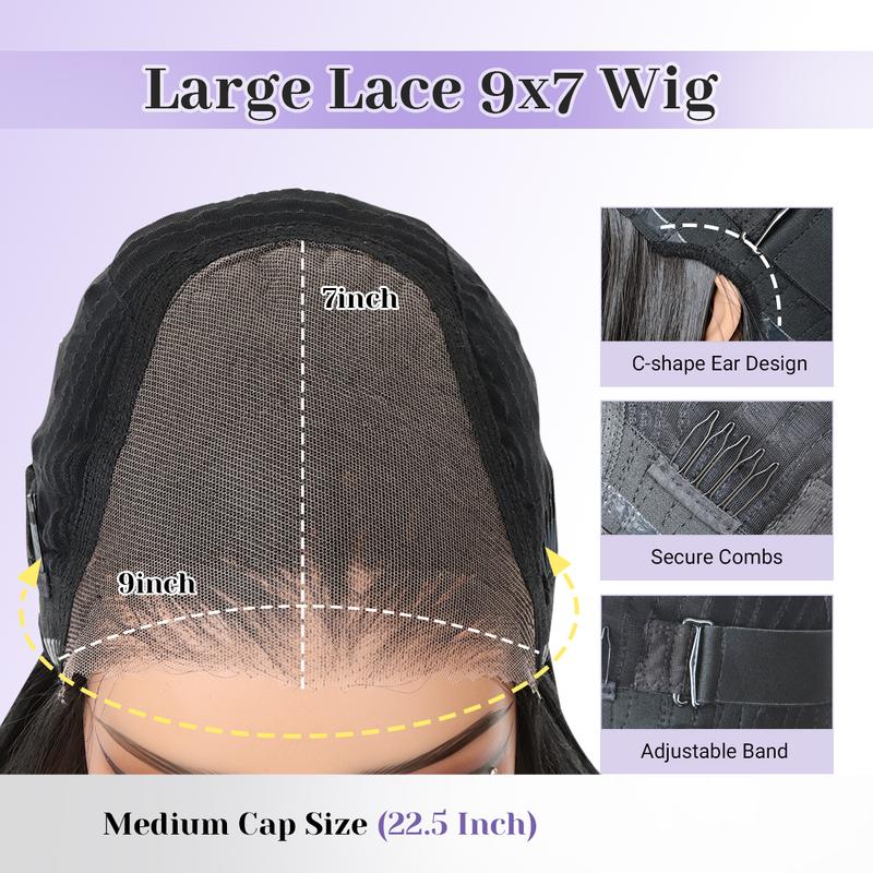 U&A Hair Synthetic 9x7 Glueless C-Part Layered Short Wig 14 Inch,Wear and Go Lace Front Straight Wig Pre Plucked Pre Cut Natural Hairline with Tiny Knots U&A Hair Synthetic 9x7 Glueless C-Part Layered Short Wig 14 Inch,Wear and Go Lace Front Straight Wig Pre Plucked Pre Cut Natural Hairline with Tiny Knots