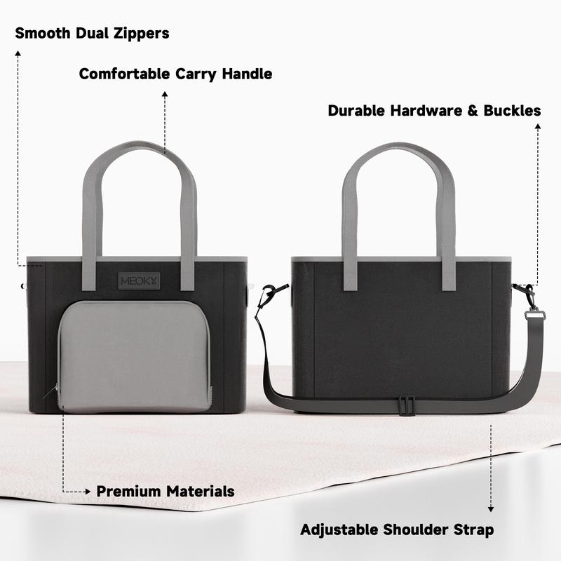 Meoky double-Layer Insulated Lunch Bag – Leak-Proof, Water-Resistant Tote with Detachable Strap & Top Handle, Big Capacity for Work & Schoo,Valentine's Day gift