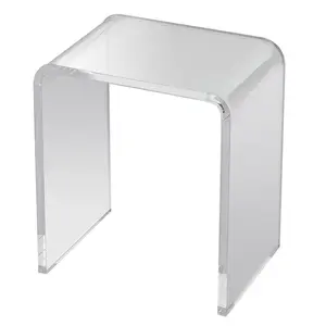 VEVOR Acrylic End Table,  , C-Shaped Lucite Side Table, Clear Acrylic Side Table for Drink, Food, Snack used in Living Room, Bedroom, and Study