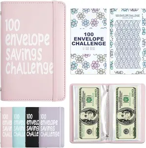 100 Days Money Saving Challenge Coin Envelope Budgetstorage Book, Money Saving Binder, Easy and Fun Way to Save $10,000 or $5,050, Money Saving Challenge with Family, Friends, Bestie