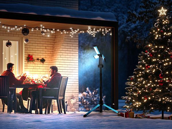 [3 OFF] GoGonova 3in1 Cordless Work Light with Hanging, Magnetic Attachment, Standing, Tri-Combination , 8AH Battery, 700/1200/2200 Lumen, 4000K/6500K Dimmable with Detachable Tripod for Outdoor work, Emergency, Camping, Fishing, Garag