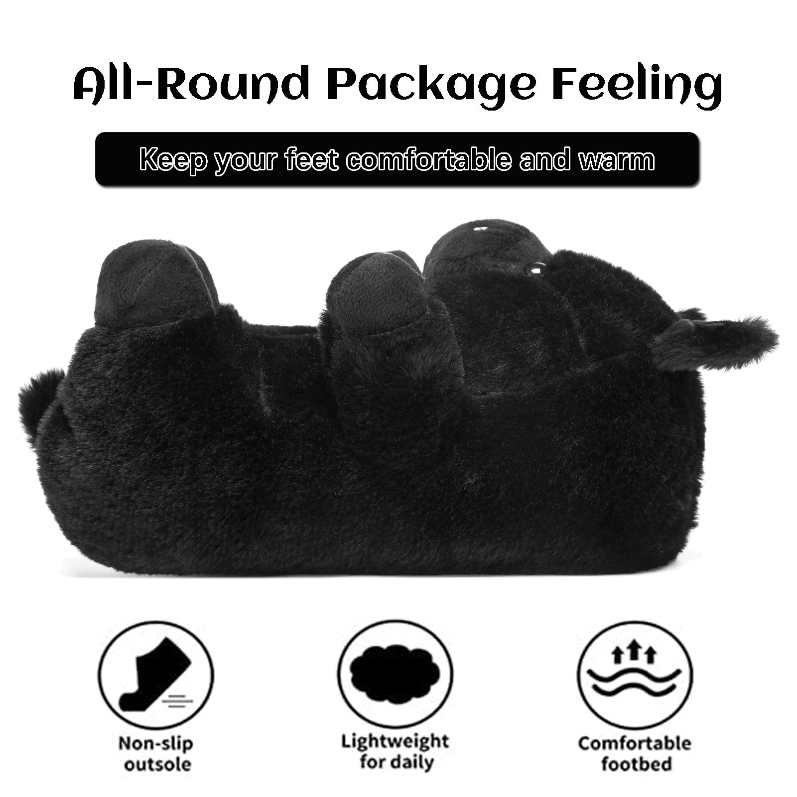 Women's cotton suede indoor piggy shoes, women's adult slippers, plush material, multiple colors, all sizes of cotton shoes