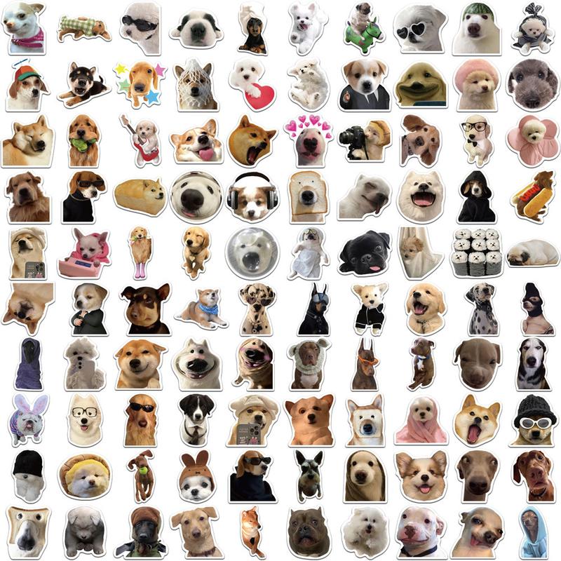 50/100pc Funny Cat/Puppy Meme Sticker Pack For Pets Lover. Vinyl Waterproof Stickers for Book Phone Laptop Water Bottle. Fun Craft Stickers for Scrapbooks, Planners, Gifts and Rewards. Cute Gifts for Girls Kids Teens Adults.