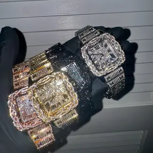 Full Iced Bling Out Luxury Statement Men Cross Jesus Watch