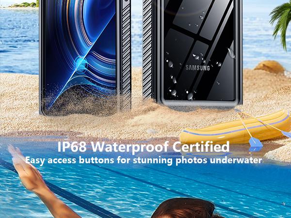 Temdan Designed for Samsung Galaxy S26Ultra/S26/S26Plus/S25Ultra/S25/S25Plus/S24Ultra/S24Plus/S24/S23Ultra/S22Ultra Case Waterproof, Built-in Lens & Screen Protector Military Shockproof Dropproof IP68 Underwater Full Body Phone Case-Black (2026)