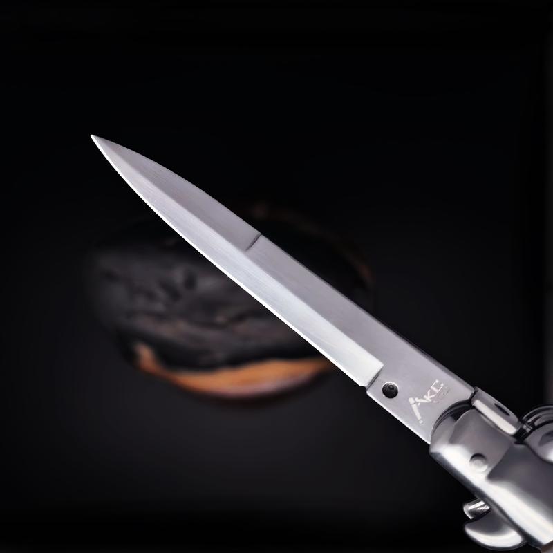 9-inch AKC men's folding knife, EDC pocket knife, sharp blade, comfortable handle, suitable for hiking, outdoor camping, fishing, etc., men's holiday gift