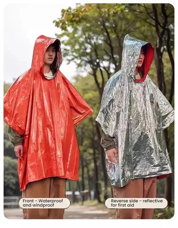 emergency tool plant growth Outdoor Portable Emergency Raincoat for Hiking - Thermal Insulation Anti-Hypothermia Protection & Quick Dry Rain Gear hvac tech