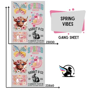 Spring Vibes | Premade DTF Transfer Gang Sheet For Graphic Tees