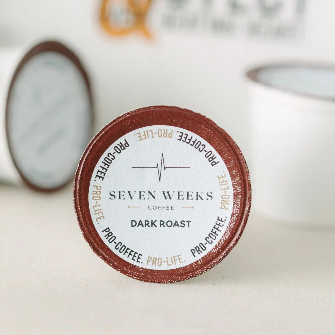 7 Weeks Coffee | Dark Roast Coffee Pods, Lab-Tested Mold & Mycotoxin-Free, 20ct, Keurig Compatible, Chocolate Notes