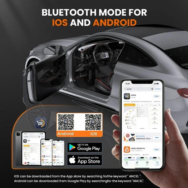 ANCEL AD710 ABS SRS OBD2 Scanner Automotive Scan Tool with ABS Bleeding, EPB Reset, Battery Test, Live Data, Full OBD2 Modes, Car Code Reader Diagnostic Tool