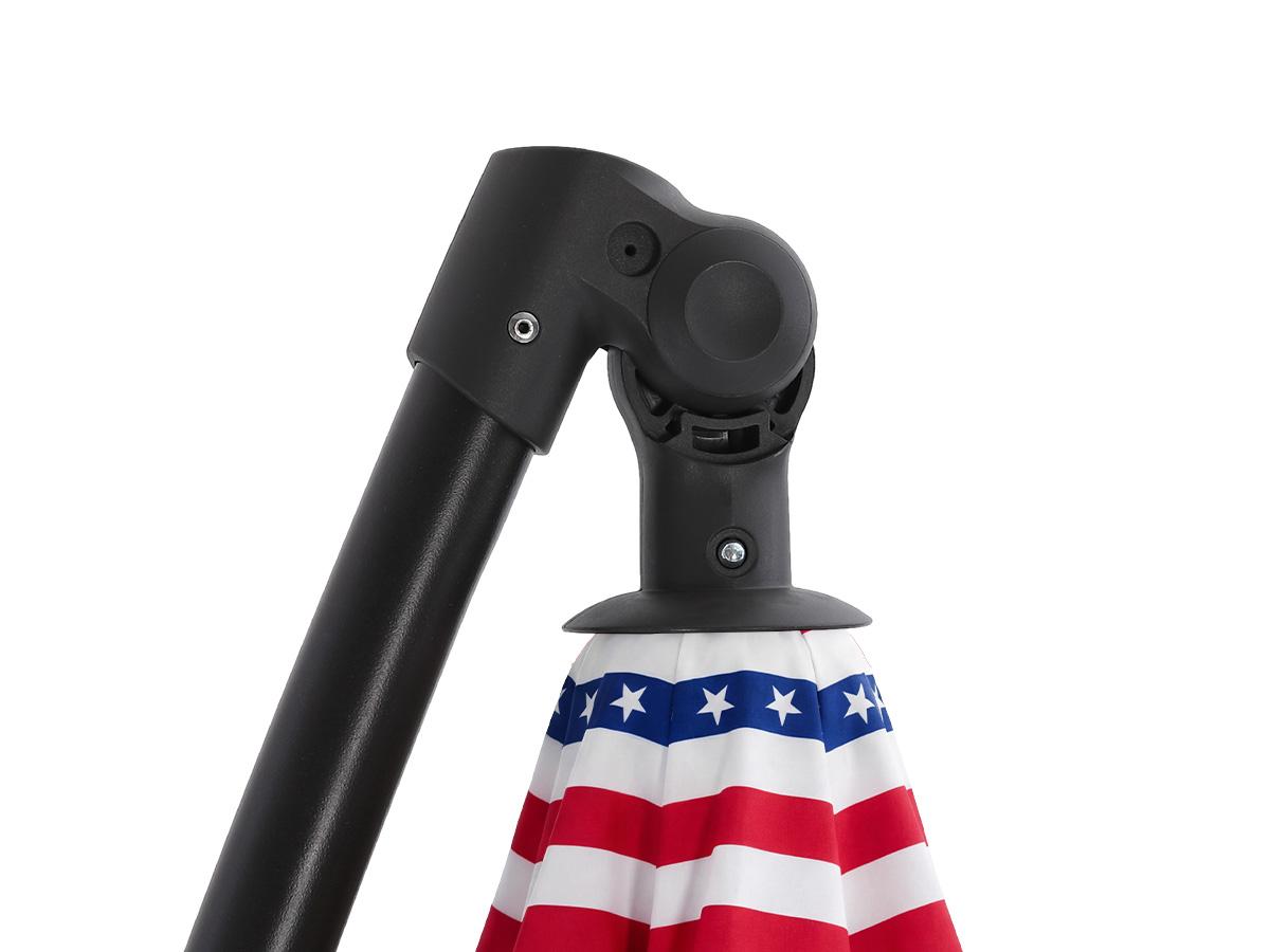 【Spring Sale】10ft Solar Outdoor Patio Umbrella, UPF50+ UVOutdoor Table Umbrella, Yard Umbrella, Market Umbrella with 8 Sturdy Ribs, Push Button Tilt and Crank- with Base