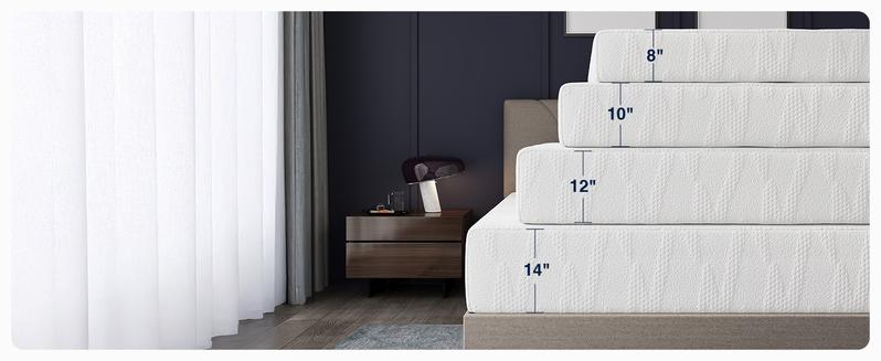 Memory Foam Mattress 5/6/8/10/12/14 Inch Gel Memory Foam Mattress with 30% NanoGel for Cool Night Sleep & Pressure Relief, 3-Layer Foam Structure for Motion Isolation, CertiPUR-US Certified, Easy Setup Memory Foam Mattress 5/6/8/10/12/14 Inch Gel Memory Foam Mattress with 30% NanoGel for Cool Night Sleep & Pressure Relief, 3-Layer Foam Structure for Motion Isolation, CertiPUR-US Certified, Easy Setup