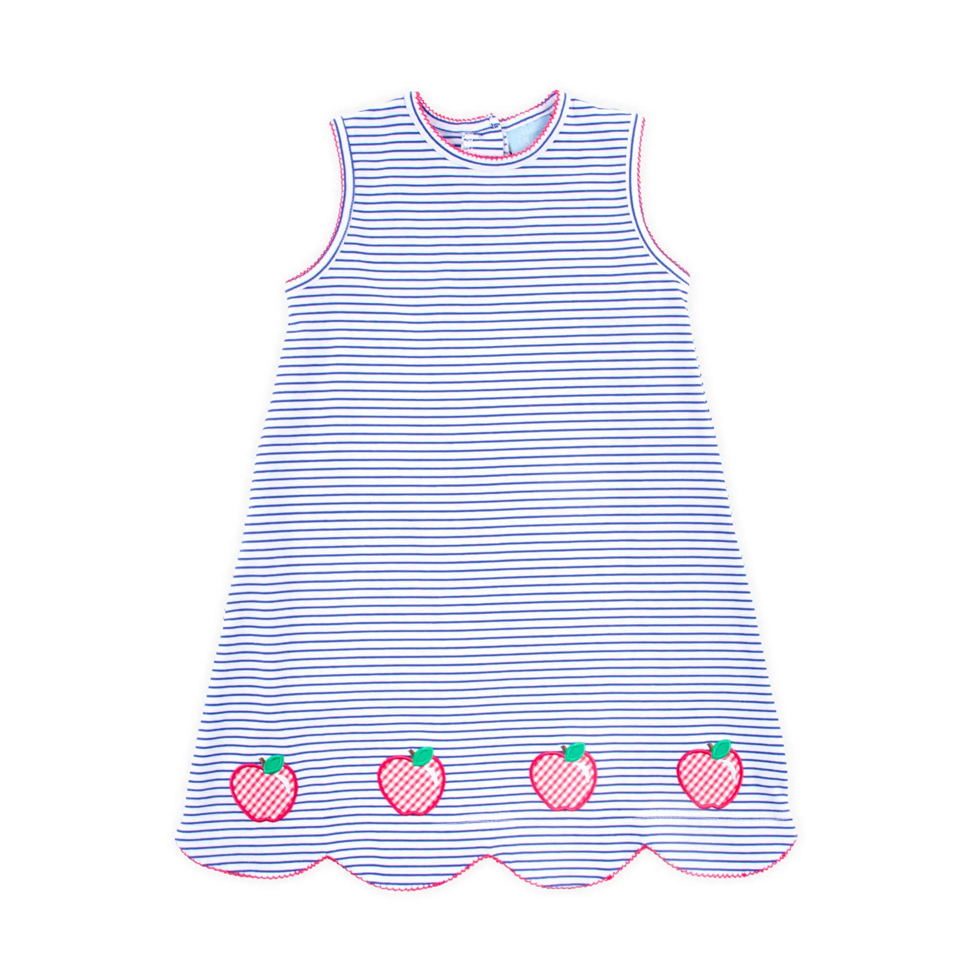 Good Apple Blue Stripe Cleo Dress - Soft Knit Back to School Dress for Girls