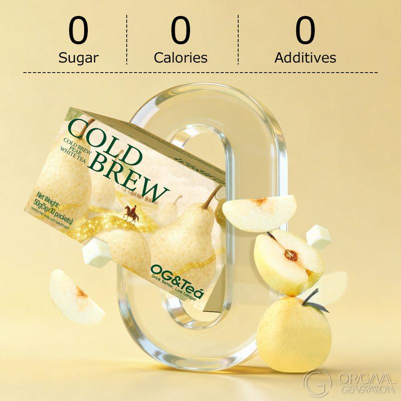 Detox Cold Pear White Tea 40g (4g×10pack) With Real Pear Osmanthus White Tea Inside,No Sugar,No Artificial Flavor