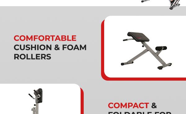 Sunny Health & Fitness Hyperextension Roman Chair, Home Gym Workout Fitness, Back Extension, Abs & Glute Training, Adjustable & Foldable, Ergonomic Pads, Heavy-Duty Frame, 250 lbs Capacity