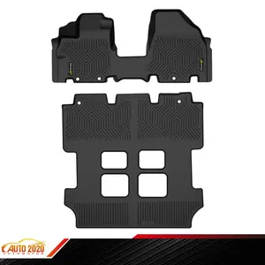 All Weather TPE Floor Mats Fits 2011-2017 Honda Odyssey 3 Rows Liners Set Black