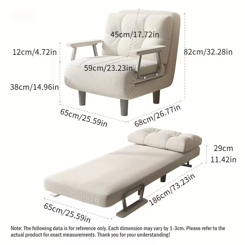 (flash sale home items)A three-in-one convertible sofa bed with a five-position adjustable recliner, corduroy fabric, and a foldable guest bed, suitable for apartments, home offices, and as a Valentine's Day gift. (flash sale home items)A three-in-one convertible sofa bed with a five-position adjustable recliner, corduroy fabric, and a foldable guest bed, suitable for apartments, home offices, and as a Valentine's Day gift.