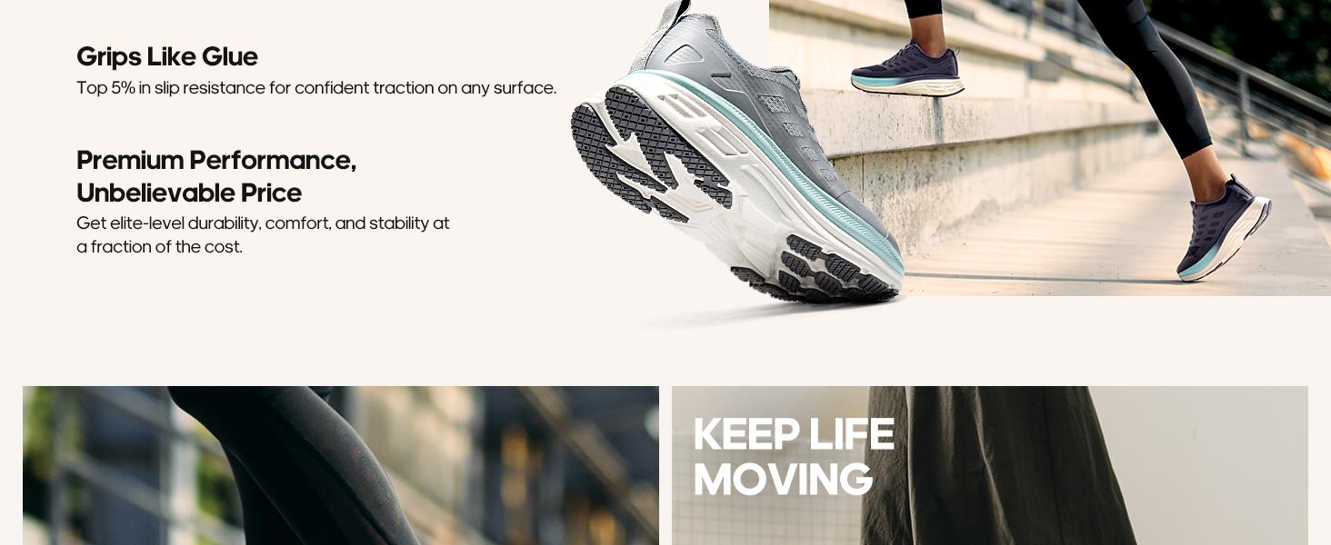 NORTIV 8 [ActiveFloat] Women's Walking Shoes Cushion Running Tennis Shoes Non-Slip Comfortable Breathable Workout Gym Sports Athletic Sneakers Casual Running Shoes Lightweight Running Jogging Shoes