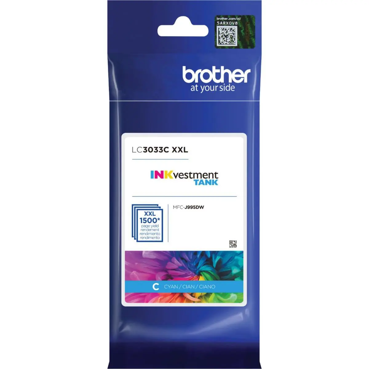 Brother LC3033 Super High Yield INKvestment Tank Ink Cartridge, Up to 1500 Pages, Cyan