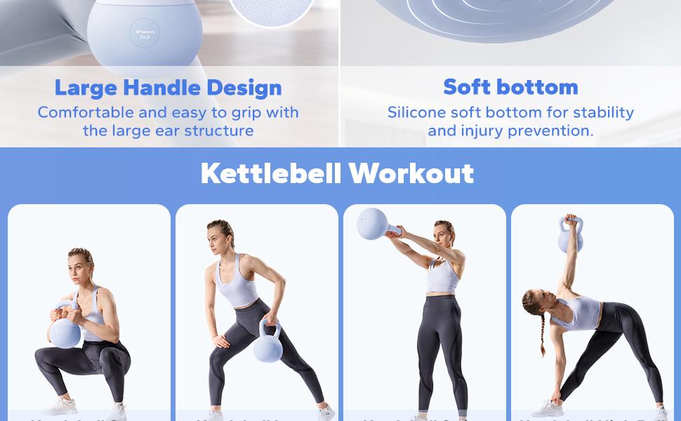 Merach Soft Kettlebell with Handle for Weightlifting Conditioning Strength and Core Training, Weightlifting Kettlebell for Home Gym, Fitness Equipment, TikTokShopBlackFriday SpringStatements