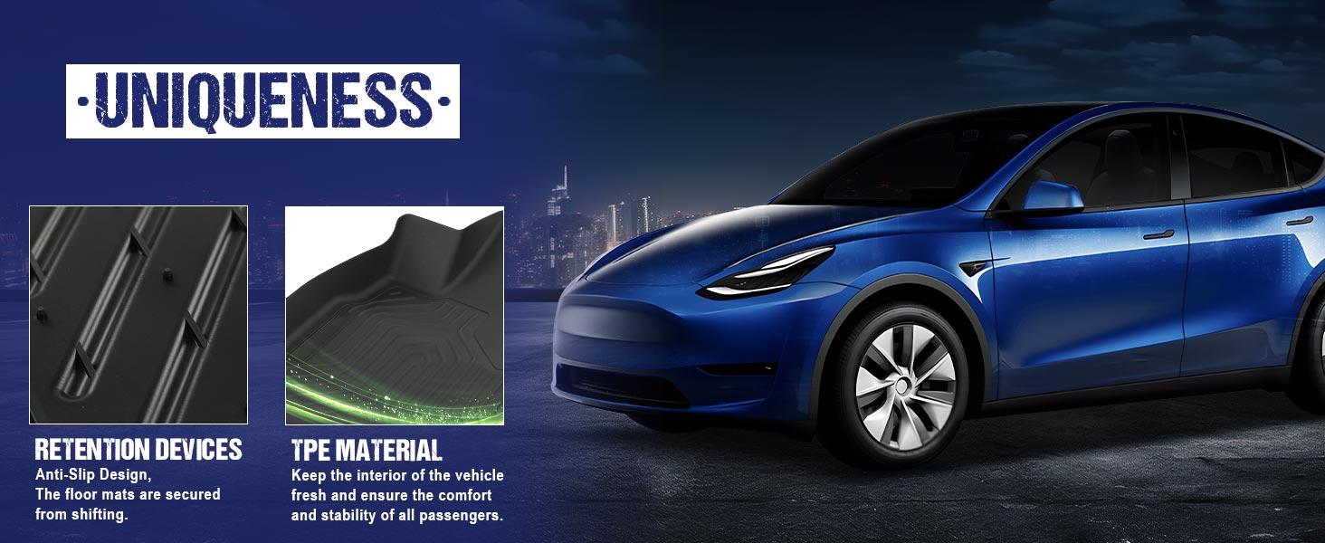 CROSSDESIGN TPE 3D All Weather Floor Mats Fit for 14-23 Nissan Rogue Nissan/08-24 Frontier Crew Cab w/ 2nd Row  Waterproof Durable floormats Non-slip 3PCS Mats Under-Seat Storage