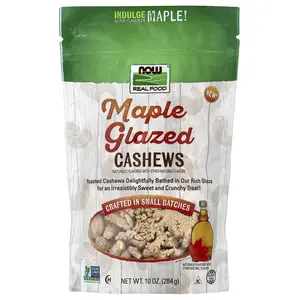NOW Foods Maple Glazed Cashews, 10 oz (284 g)