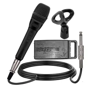 5Core XLR Microphone Dynamic Mic Karaoke Singing Studio Microfono Handheld Mics with Neodymium Magnet Cardioid Pickup Flat Frequency Range 50-16000 Hz Rugged Metal Housing Plosive & Wind Filters Universal Compatibility