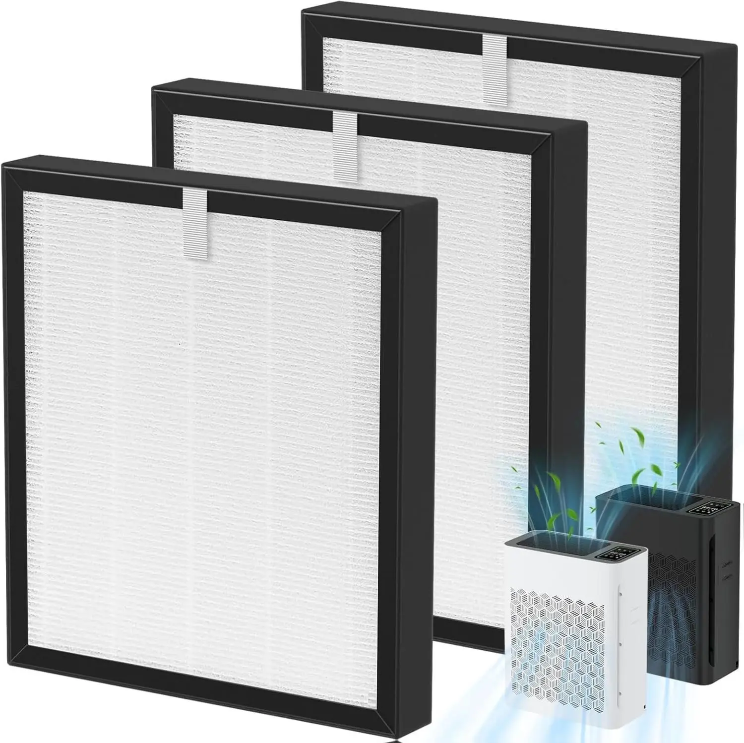 TZ-K2 Replacement Filters 3-Pack for To Life TZ-K2 Air Purifier HEPA & Activated Carbon Filters Comprehensive Filtration High Performance Easy Installation