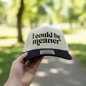 I Could Be Meaner Embroidered Hat, Funny Sarcastic Gift, Party Cap