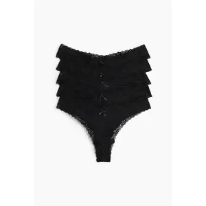 H&M 5-pack microfibre and lace Brazilian briefs