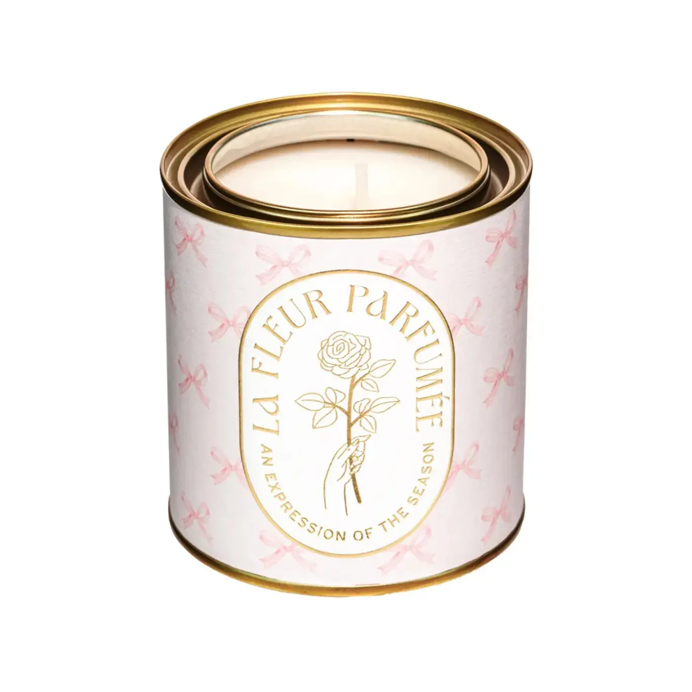La Fleur Coquette Bow Candle Decor small  batch  candles